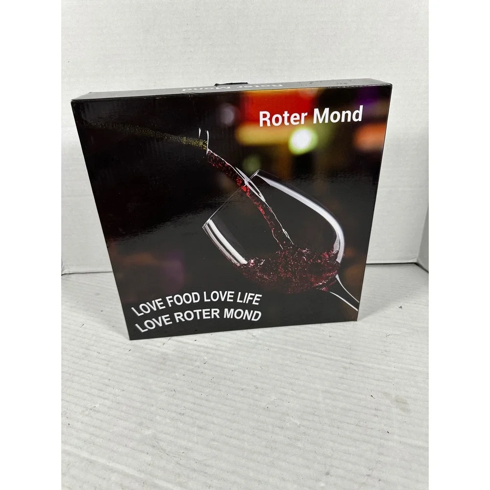 Roter Mond Electric Wine‎ Opener Set Stainless Steel Rechargeable KP1106C NIB